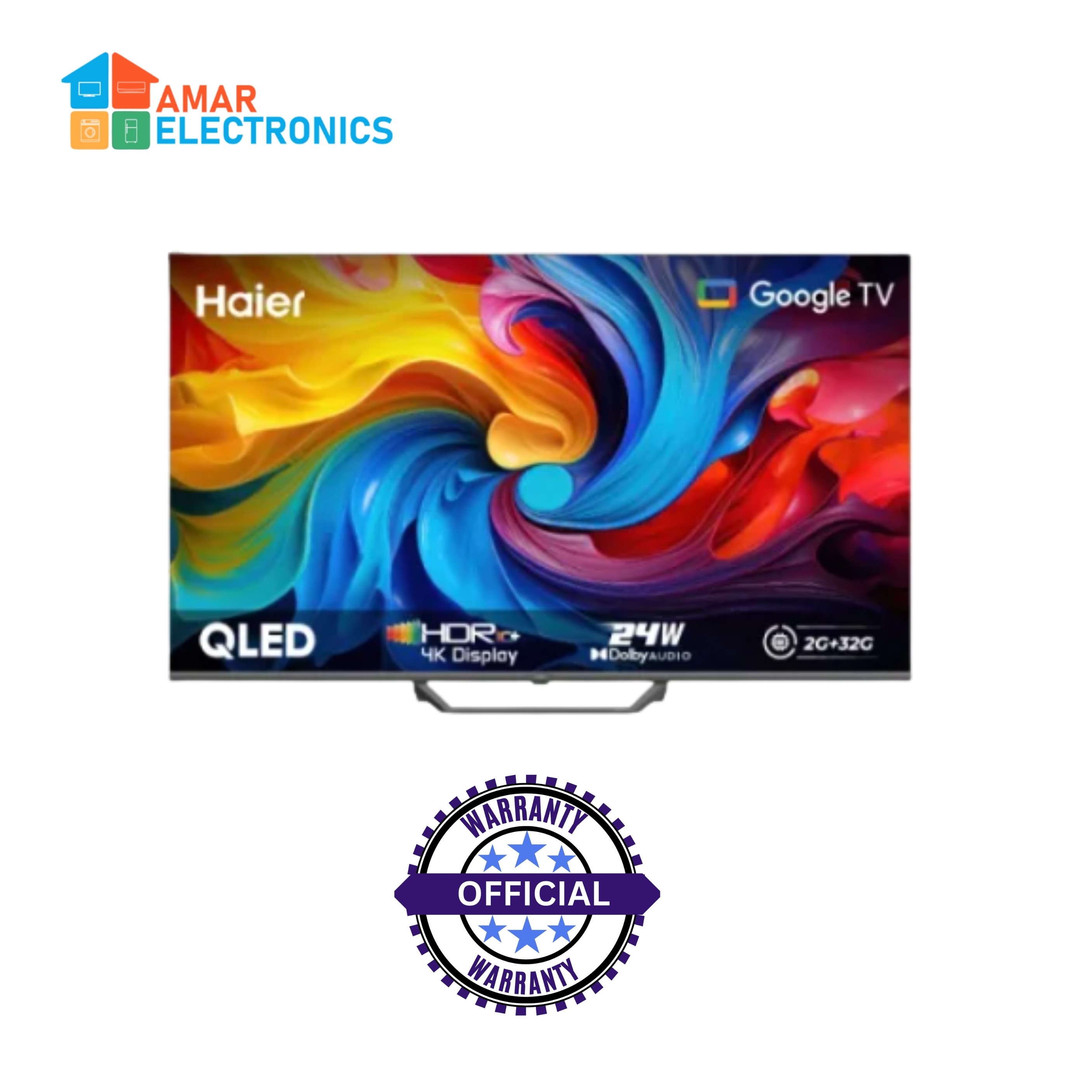 Haier 43" QLED 4K Google TV H43S80EUX